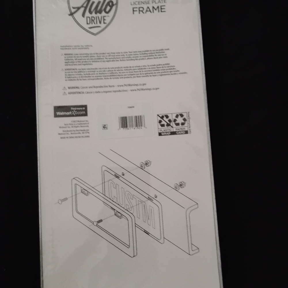 Auto Drive Sparkling License Plate Frame - Silver - Picture 4 of 4